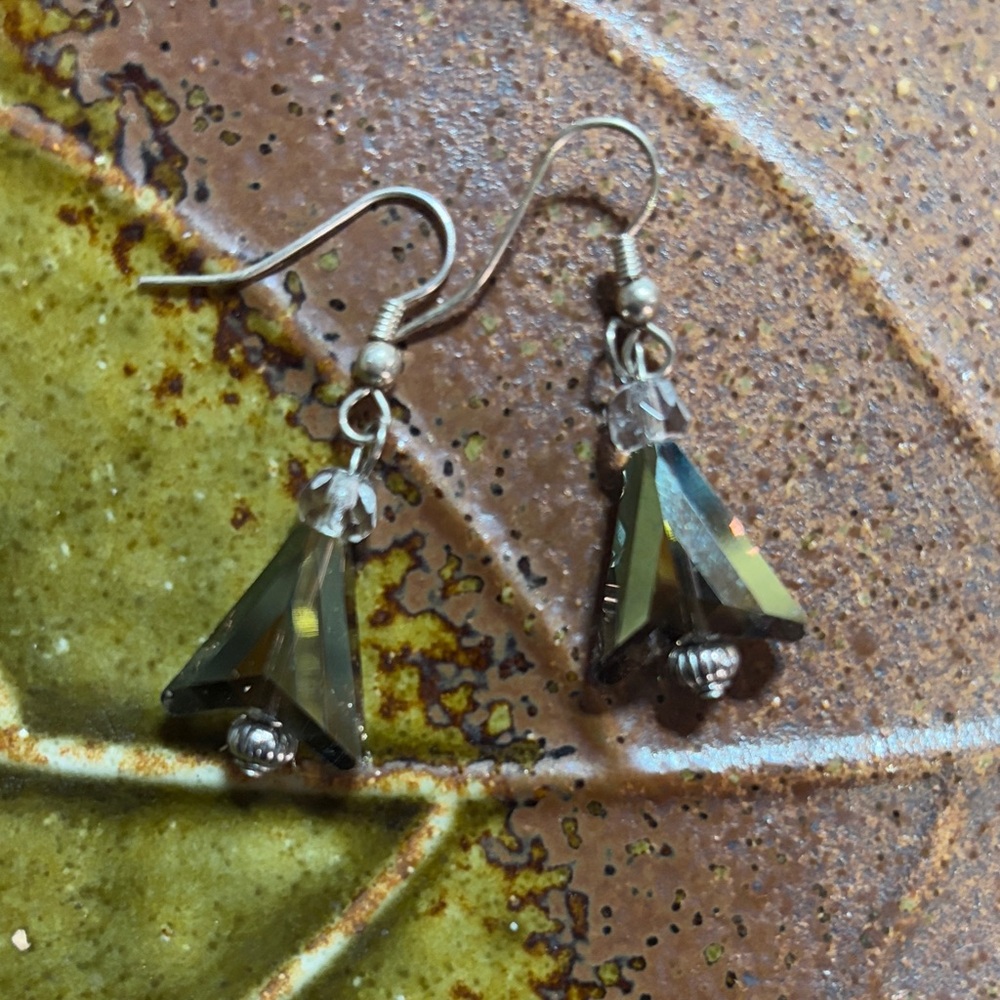 Swarovski Crystal Silver Drop Earrings